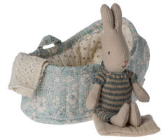 Rabbit in Carry Cot, Micro - Blue