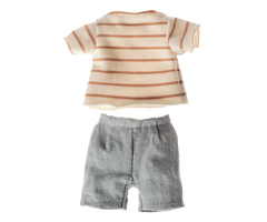 Striped Shirt and Shorts, Size 1