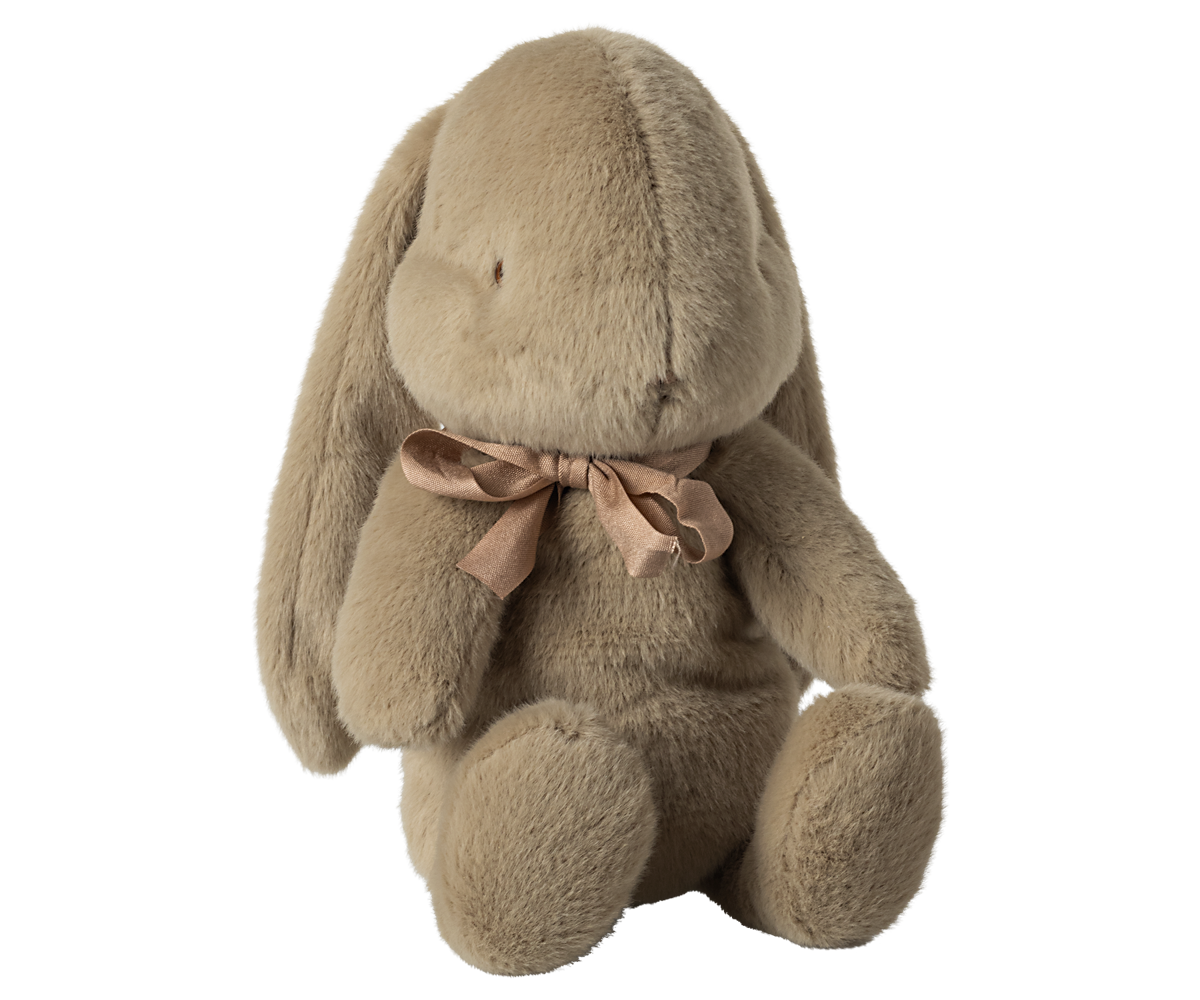 brown maileg plush bunny with rose bow