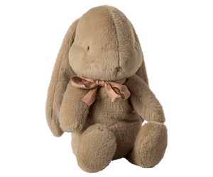 brown maileg plush bunny with rose bow