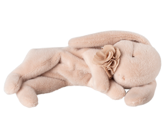 Sleeping bunny plush, Small - Powder