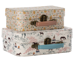 Suitcases with Fabric - 2pc Set